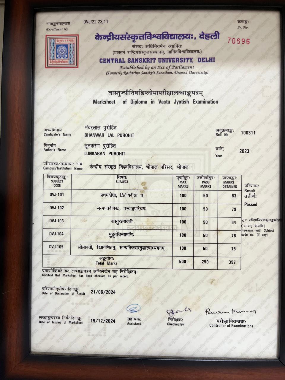 CSU Vastu-Jyotish Diploma